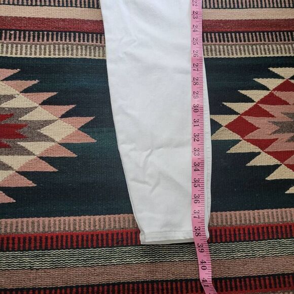 Spanx White Ankle Pull-On Skinny Jeans Pants Sz L Slimming Shaping 20271R - Picture 9 of 11